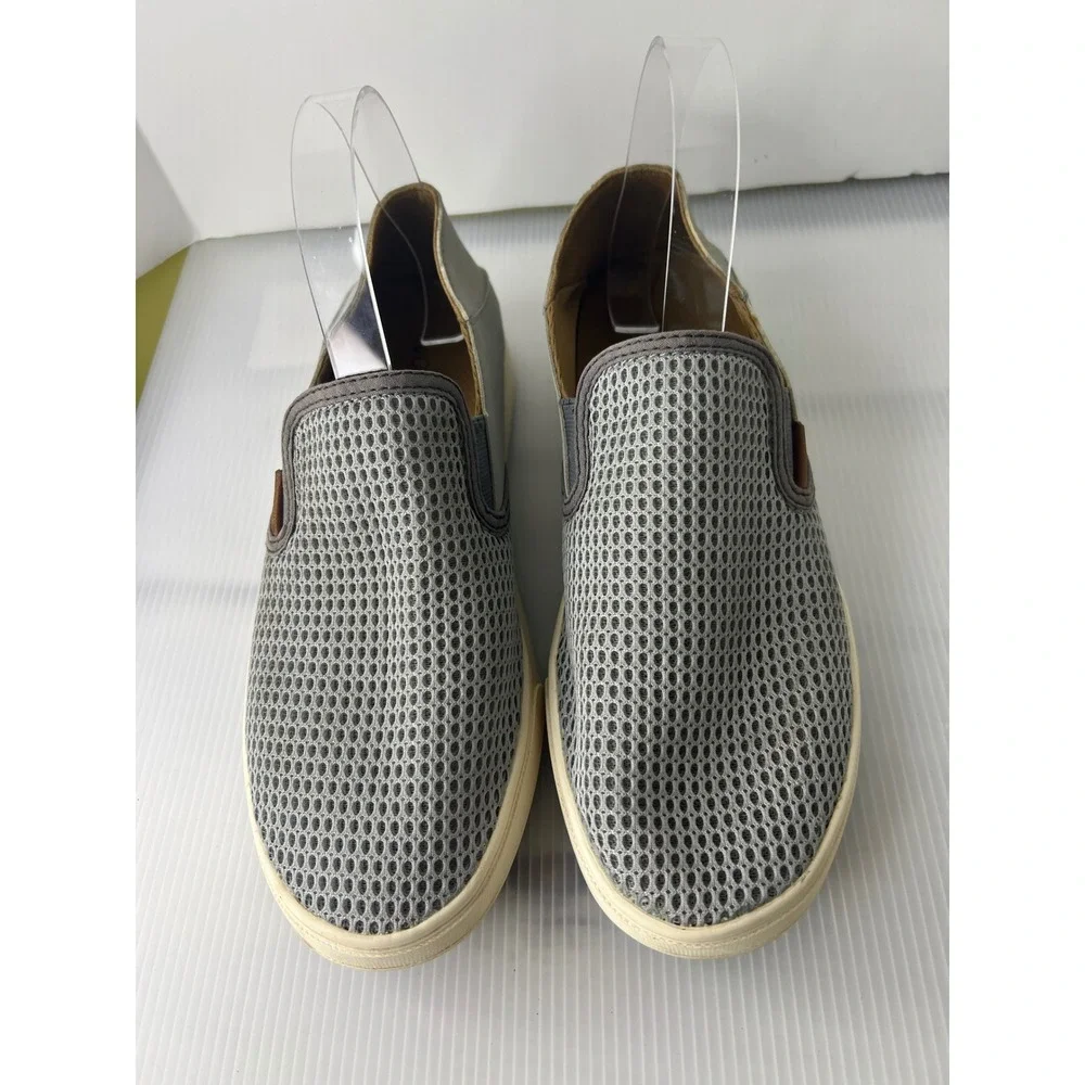 Olukai Womens Pehuea Mesh Slip On Sneakers Grey Casual Shoes Size 9